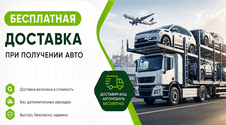 Акция! Бесплатная доставка по Ленинске-Кузнецком при получении авто